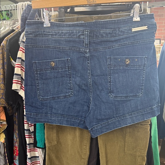 Anthropologie Women's Dark Blue Jean Shorts size 32 - Picture 3 of 8